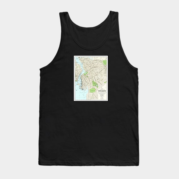 Antique Brooklyn Map Tank Top by mike11209